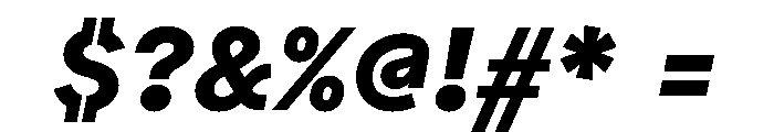 Bull5 ExtraBoldItalic Font OTHER CHARS