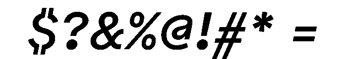 Bull5 MediumItalic Font OTHER CHARS