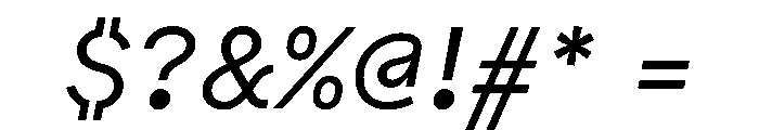 Bull5 RegularItalic Font OTHER CHARS