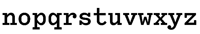 Bull5Typewriter Medium Font LOWERCASE