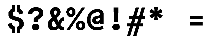 Bull5Typewriter SemiBold Font OTHER CHARS