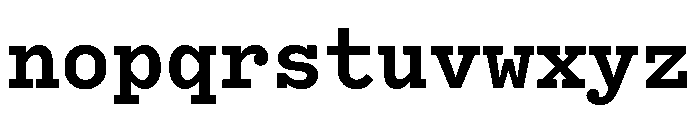 Bull5Typewriter SemiBold Font LOWERCASE