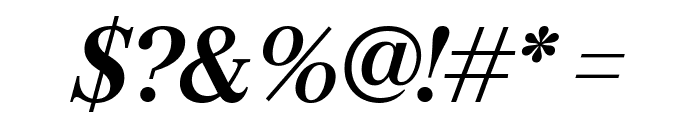 Burgess SemiBold Italic Font OTHER CHARS