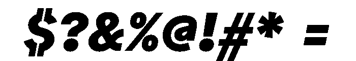 Bull 5 Black Italic Font OTHER CHARS