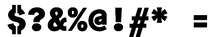Bull 5 Mono Black Font OTHER CHARS