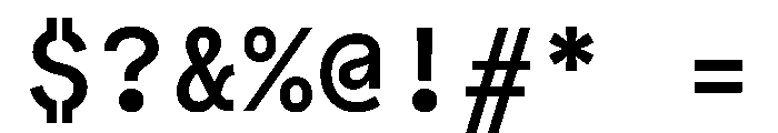 Bull 5 Mono Medium Font OTHER CHARS