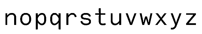 Bull 5 Mono Regular Font LOWERCASE