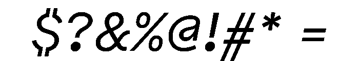 Bull 5 Regular Italic Font OTHER CHARS