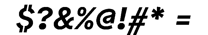 Bull 5 Semi Bold Italic Font OTHER CHARS