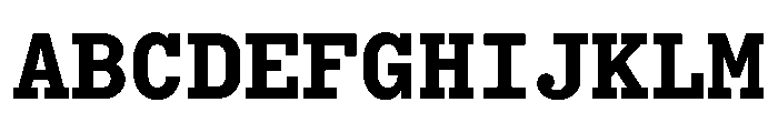 Bull 5 Typewriter Bold Font UPPERCASE