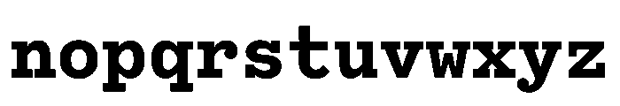 Bull 5 Typewriter Bold Font LOWERCASE