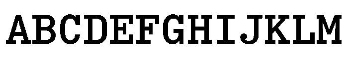 Bull 5 Typewriter Medium Font UPPERCASE