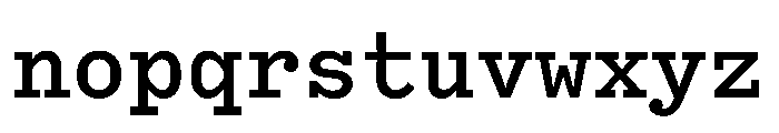 Bull 5 Typewriter Medium Font LOWERCASE