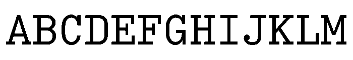 Bull 5 Typewriter Regular Font UPPERCASE