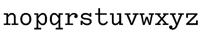 Bull 5 Typewriter Regular Font LOWERCASE