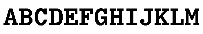 Bull 5 Typewriter Semi Bold Font UPPERCASE