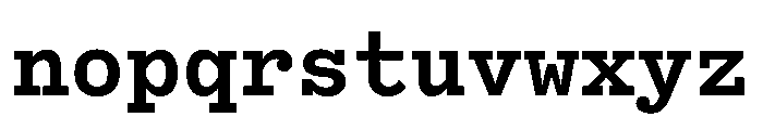 Bull 5 Typewriter Semi Bold Font LOWERCASE