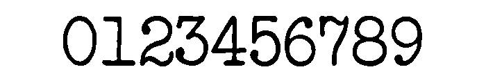 Bulletin Typewriter Regular Font OTHER CHARS