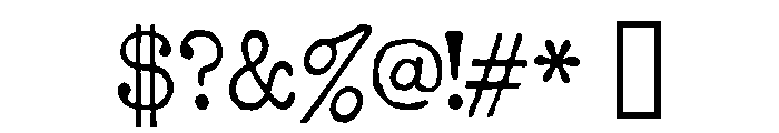 Bulletin Typewriter Regular Font OTHER CHARS