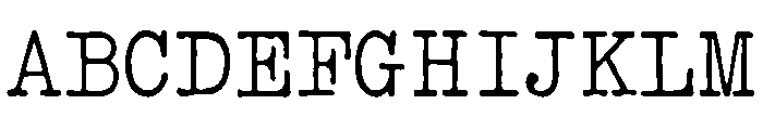 Bulletin Typewriter Regular Font UPPERCASE