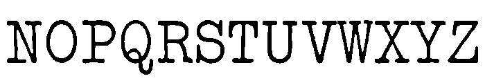 Bulletin Typewriter Regular Font UPPERCASE