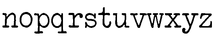 Bulletin Typewriter Regular Font LOWERCASE