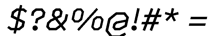 BVHAntoPlot Italic Font OTHER CHARS