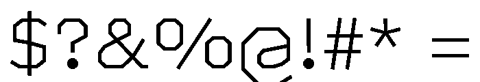 BVHAntoPlot Light Font OTHER CHARS