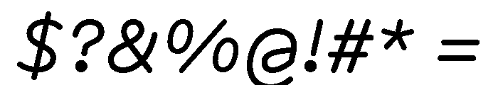 BVHAntoRounded Italic Font OTHER CHARS