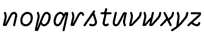BVHAntoRounded Italic Font LOWERCASE