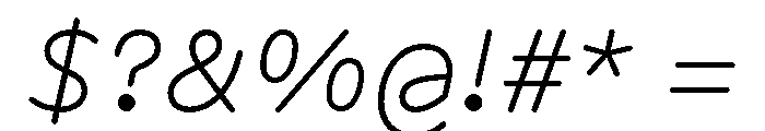 BVHAntoRounded LightItalic Font OTHER CHARS