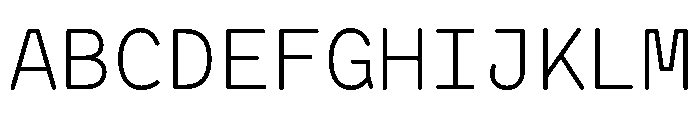 BVHAntoRoundedMono Light Font UPPERCASE