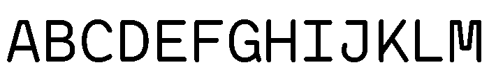 BVHAntoRoundedMono Regular Font UPPERCASE