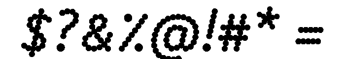 BVHBDot BoldItalic Font OTHER CHARS