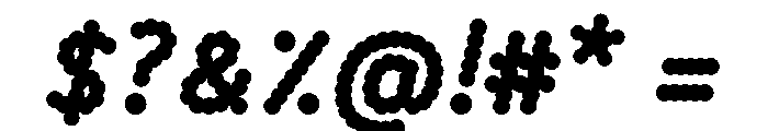 BVHBDot ExtraBoldItalic Font OTHER CHARS