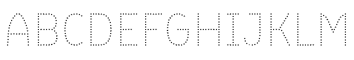 BVHBDot ExtraThin Font UPPERCASE