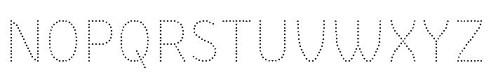 BVHBDot ExtraThin Font UPPERCASE