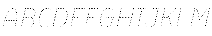 BVHBDot ExtraThinItalic Font UPPERCASE