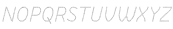 BVHBDot ExtraThinItalic Font UPPERCASE