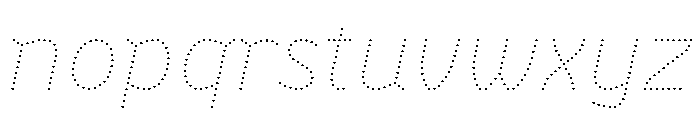 BVHBDot ExtraThinItalic Font LOWERCASE