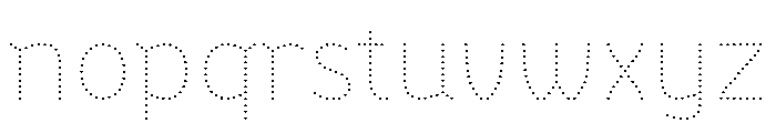 BVHBDot ExtraThin Font LOWERCASE