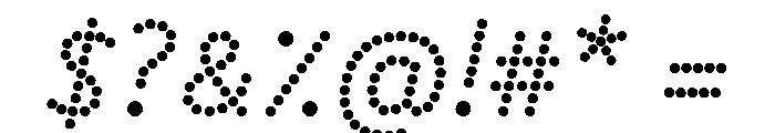 BVHBDot Italic Font OTHER CHARS