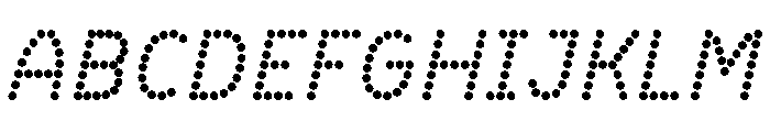 BVHBDot Italic Font UPPERCASE
