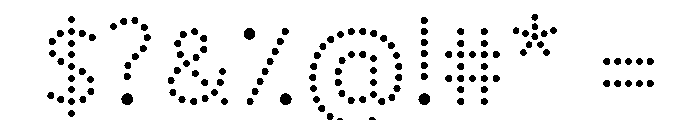 BVHBDot Light Font OTHER CHARS