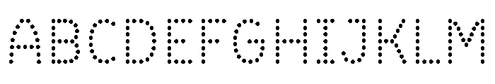BVHBDot Light Font UPPERCASE