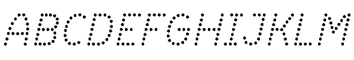 BVHBDot LightItalic Font UPPERCASE