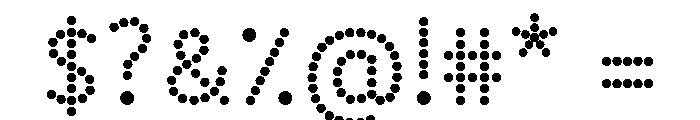 BVHBDot Regular Font OTHER CHARS