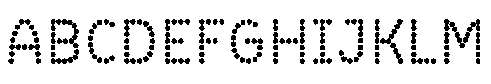 BVHBDot Regular Font UPPERCASE
