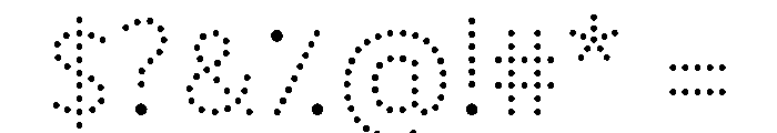 BVHBDot Thin Font OTHER CHARS