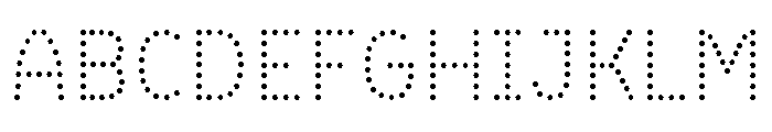 BVHBDot Thin Font UPPERCASE